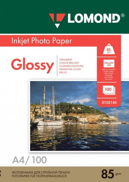 

Фотобумага Lomond 85 г/м глянцевая А4 100л (0102145)