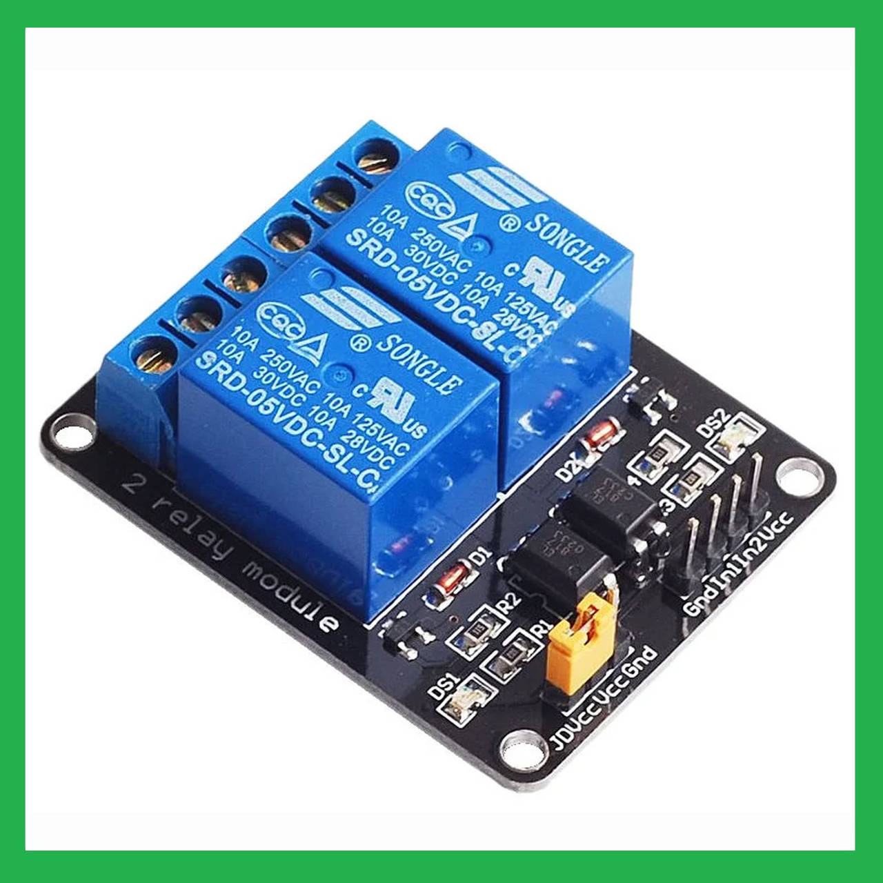

2-канальный релейный модуль 5В для Arduino PIC ARM AVR