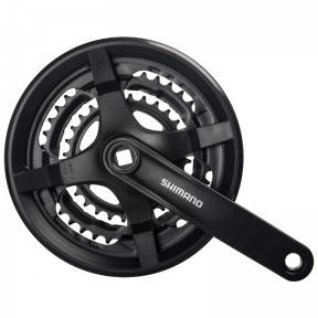 

Шатуни Shimano FC-TY301 TX, 170мм, 22/32/42, захист, black