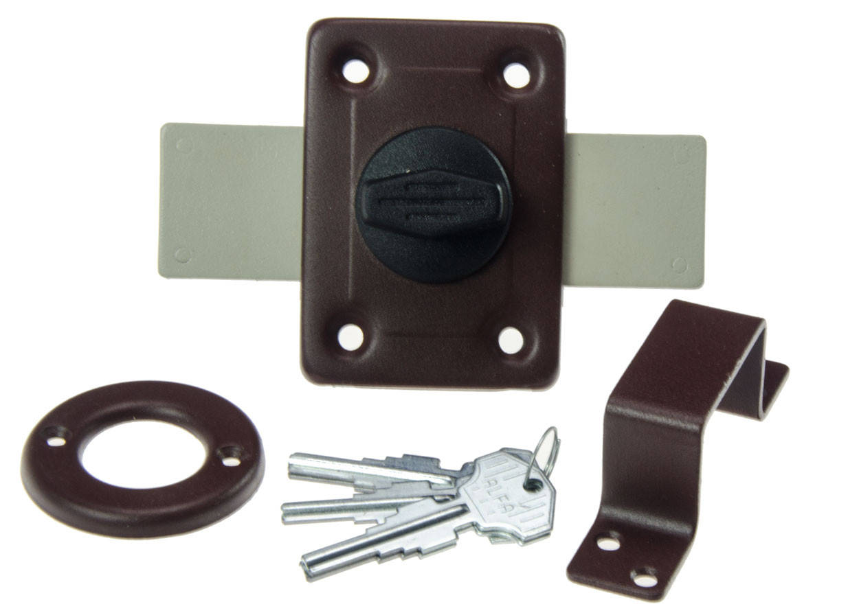 

Замок накладной ALFA 140 мм 5 ключей