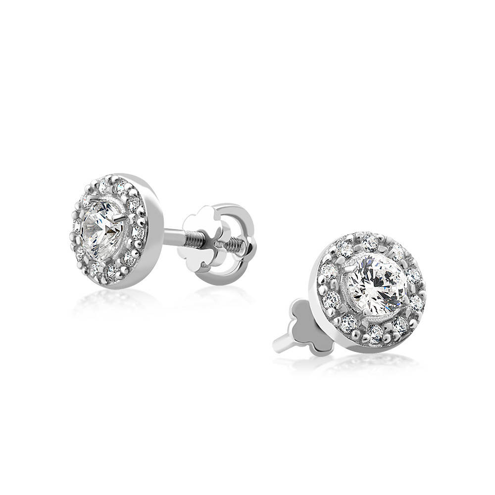 

Серебряные серьги «Роли» с фианитами