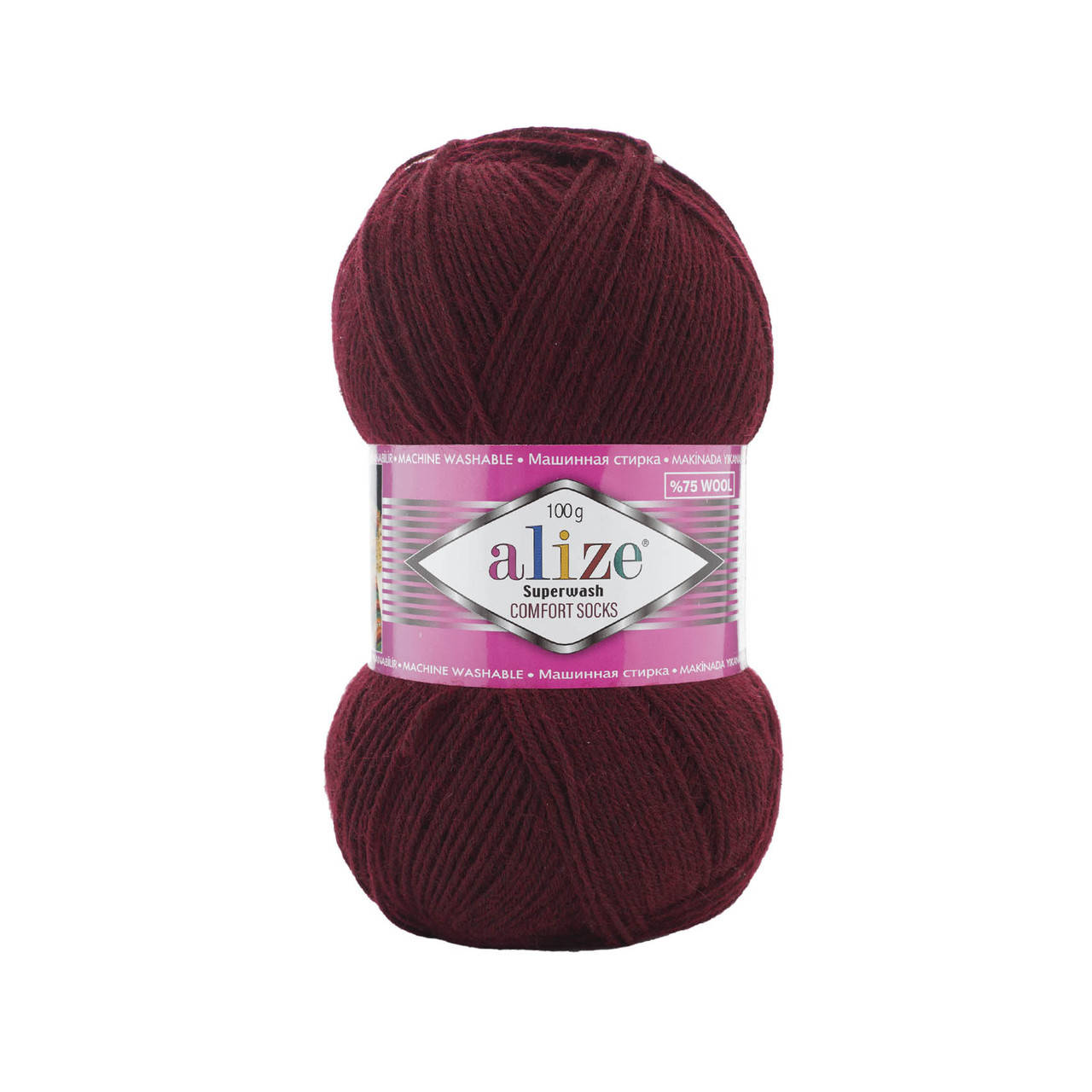 

Alize Superwash (Ализе Супервош) № 578 бордо (Пряжа, нитки для вязания), Бордовый