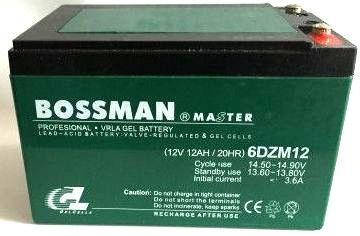 

Аккумулятор тяговый 12V 12 Ah Bossman 6-DZM-12 клеммы под пайку, 10x10x15см