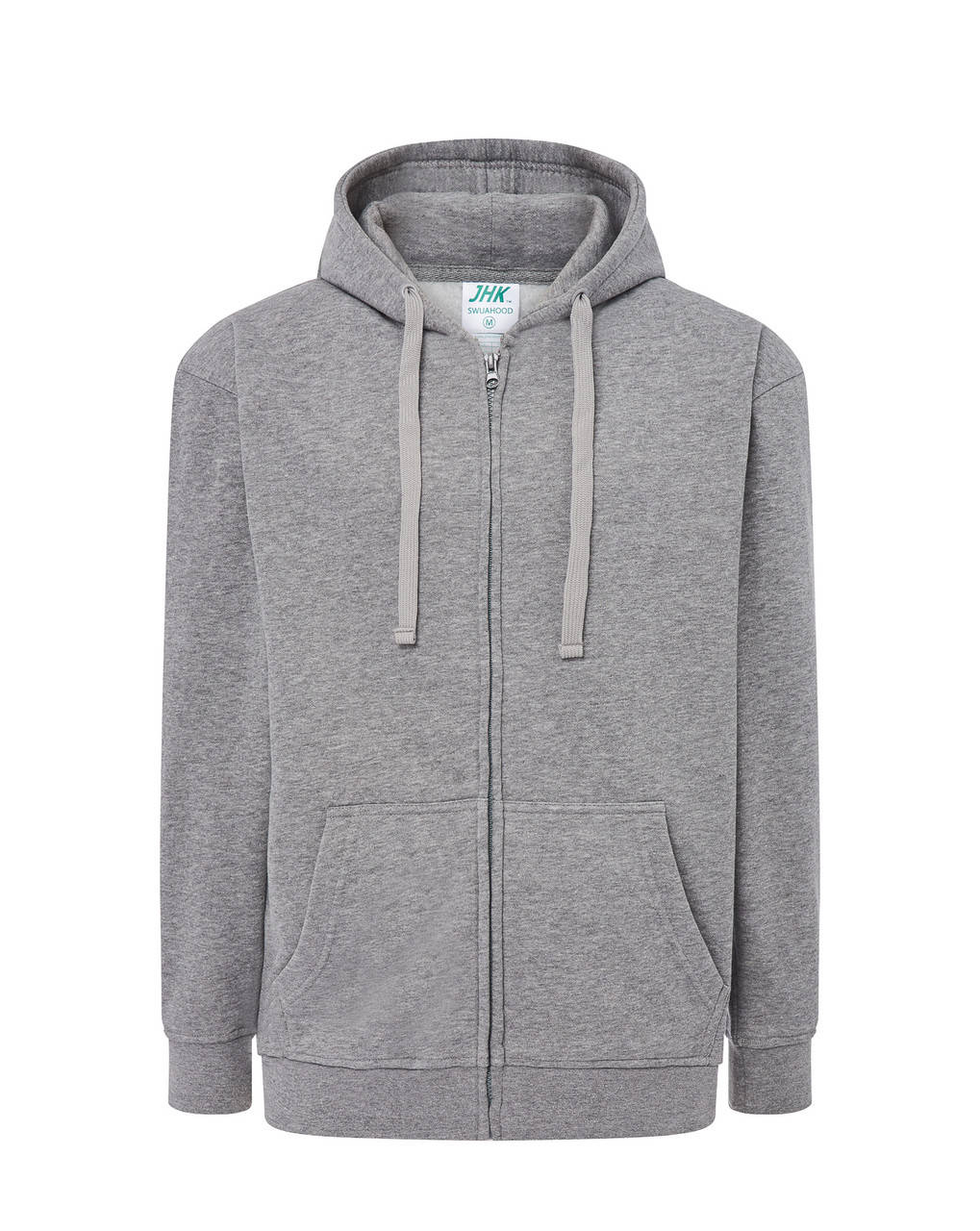 

Толстовка с капюшоном и замком-молнией JHK, HOODED SWEATSHIRT, унисекс, темно-серый меланж, размер L
