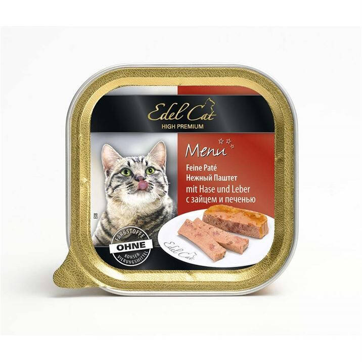 

Влажный корм для кошек Edel Cat Нежный паштет с зайцем и печенью 100 г Акция