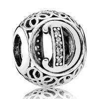 

Серебряный шарм Pandora "Буква D" 791848CZ