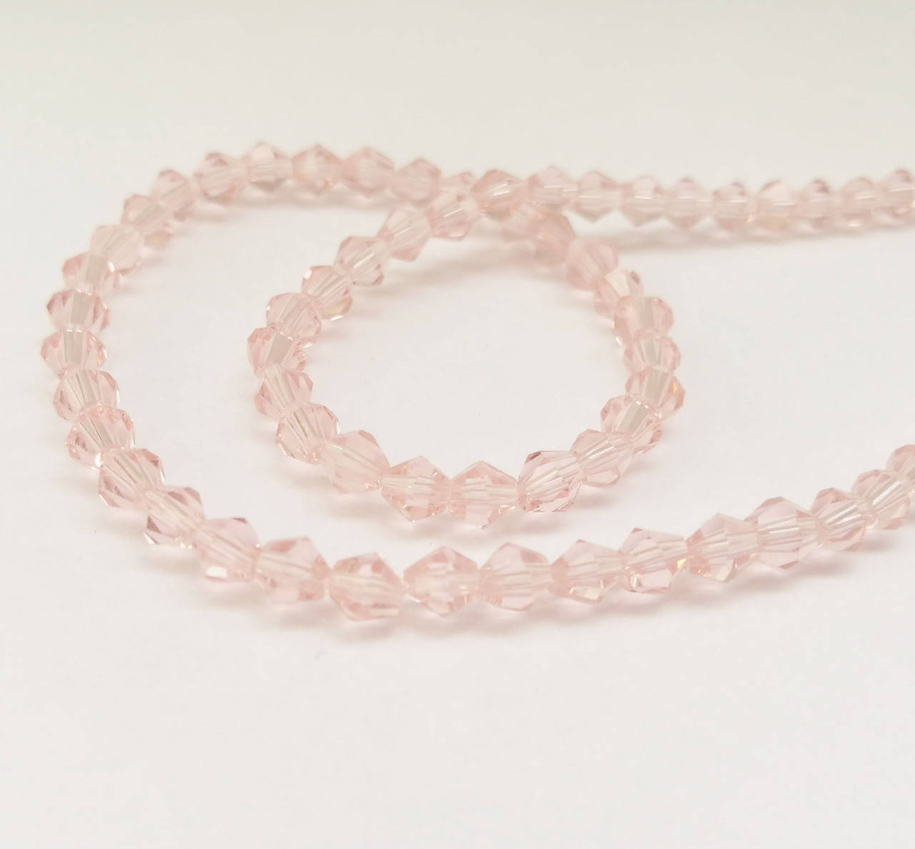 

Кришталева намистина, біконус, рожева, 4 мм, 120 шт/упаковка