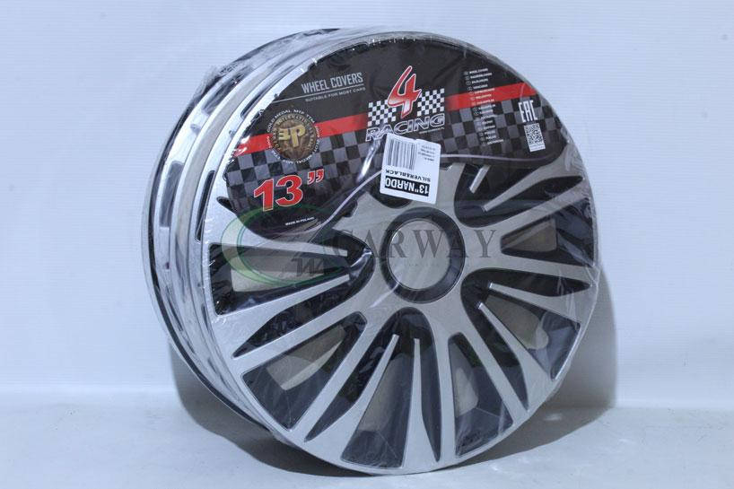 

Автомобильные Колпаки (4шт) R13 Nardo Silver&Black Argo