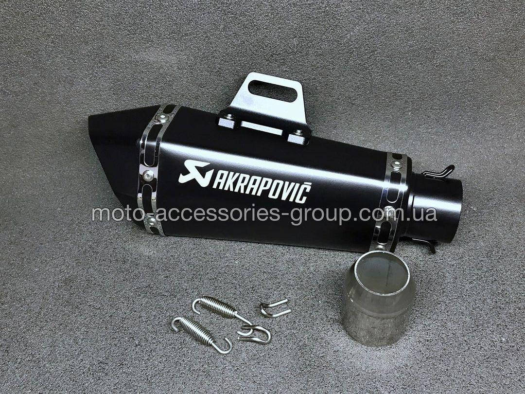 

Прямоточный глушитель (прямоток) Akrapovic черный матовый на мотоцикл