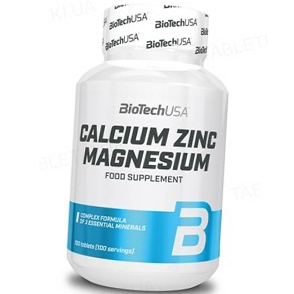 

Кальций Магний Цинк BioTech Calcium Zinc Magnesium 100 табл минеральный комплекс