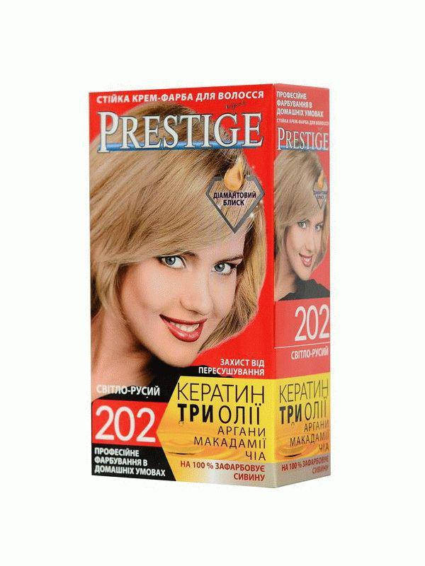 

Стойкая крем краска для волос Prestige 202 Светло русый, Престиж 115 мл