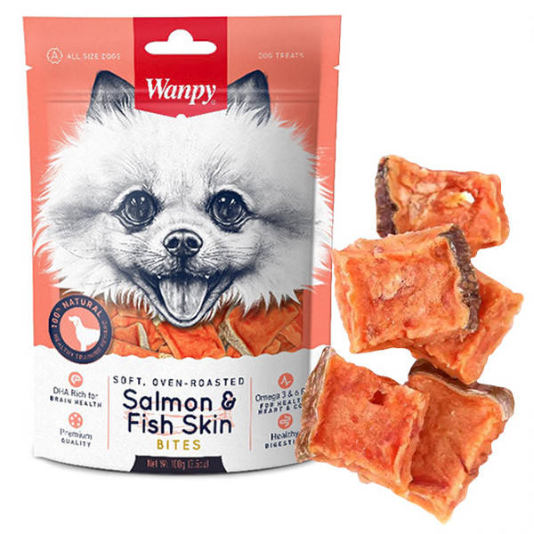 

Wanpy Soft Salmon & Fish Skin Bites 100 г