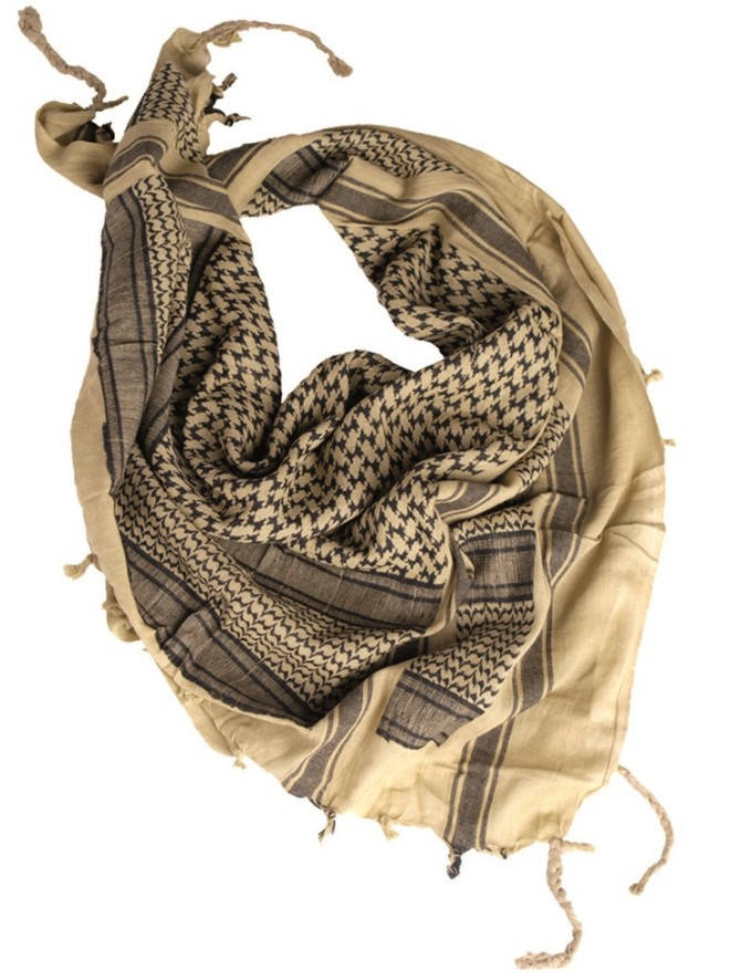 

Арафатка (шемаг) песок с черным. Mil-tec, Германия., Черный