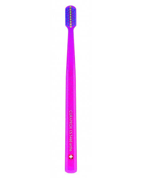

Ортодонтическая зубная щетка Curaprox CS 5460 Ultra Soft ORTHO с углублением, d 0,10 мм 09 Зубная щетка розовая/щетина синяя