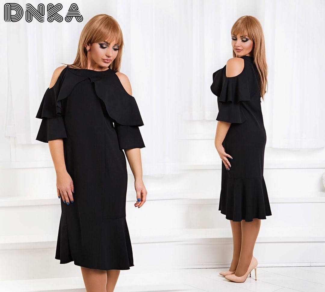 

Платье женское креп дайвинг размеры:50-52(2цв) "LARA-3" недорого от прямого поставщика