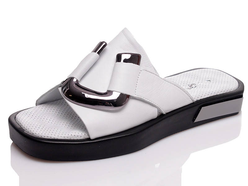 

Женские шлепанцы Euromoda белого цвета размер 37 (23 см) SKL112-362565