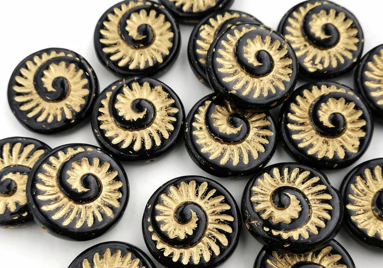 

Shell 18mm. Чеські скляні намистини Ціна за 1 шт