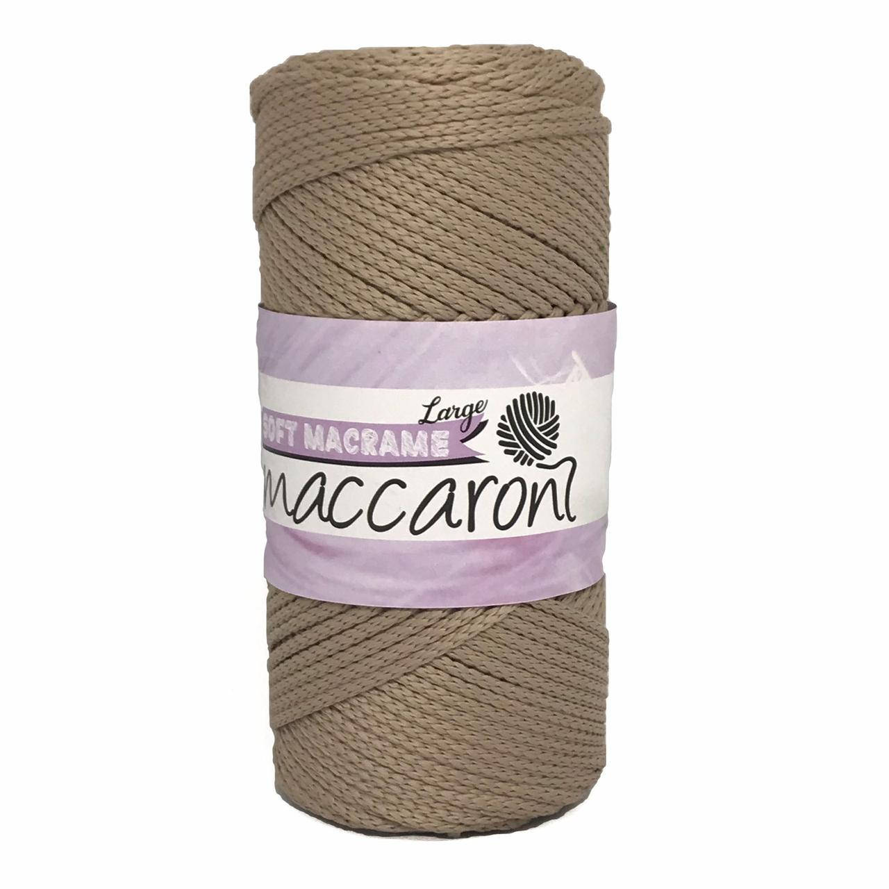 

Полиэфирный шнур Soft Macrame Large Maccaroni 3 мм , бежевый
