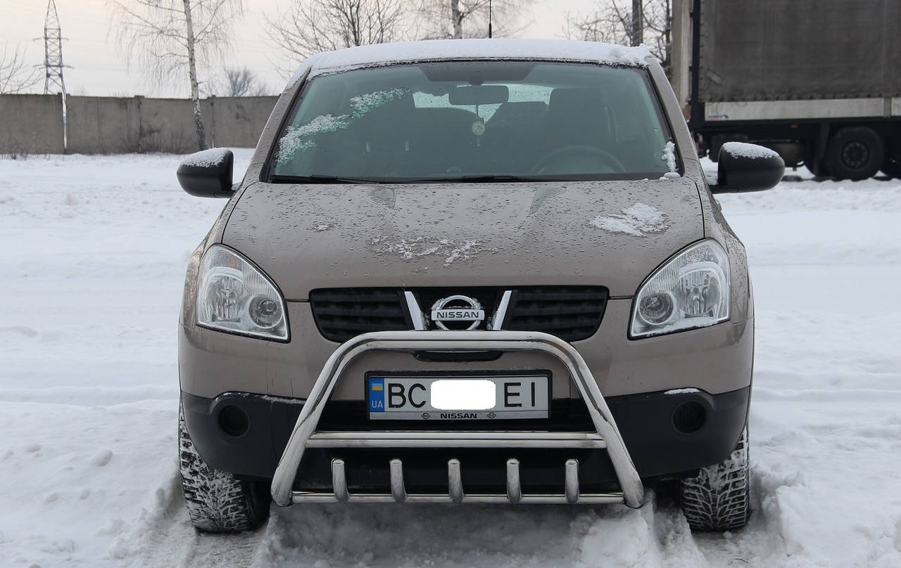 

Кенгурятник с грилем (защита переднего бампера) Nissan Qashqai 2006-2010