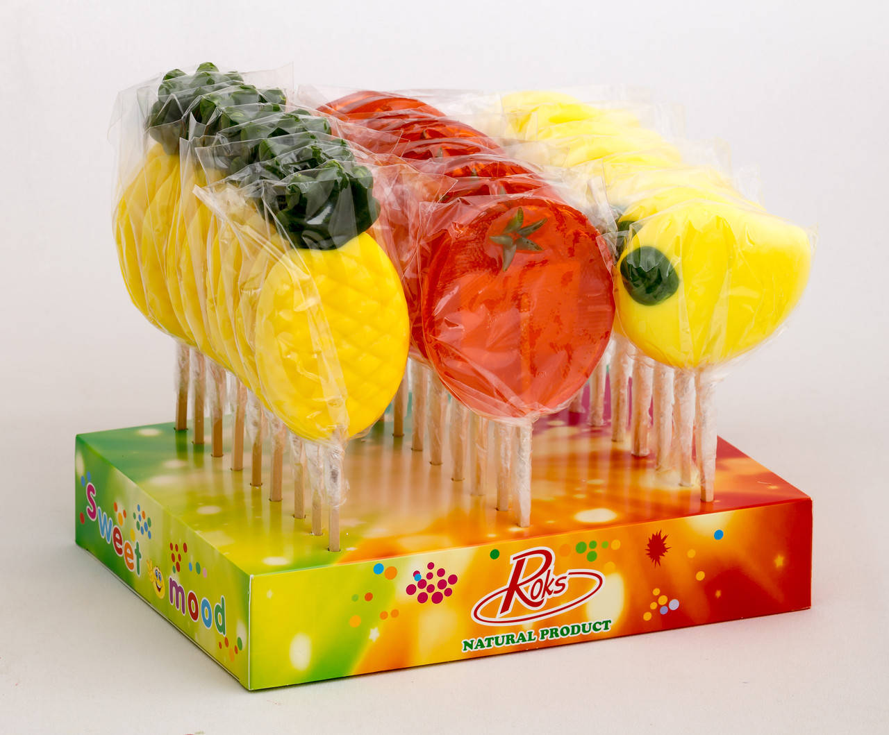 

Леденцы на палочке Тропик 80 гр Roks