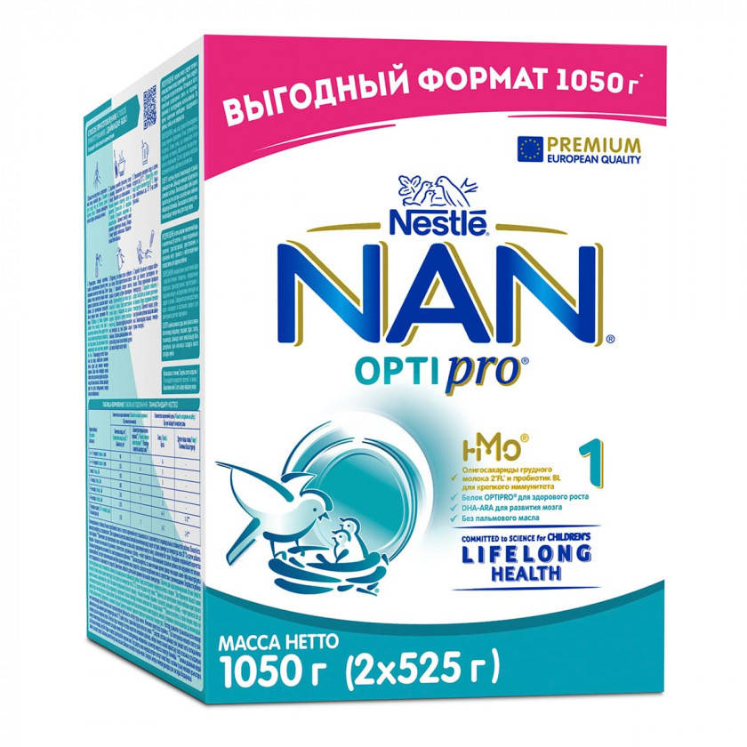 

NAN Молочная смесь 1 с рождения, 1050г