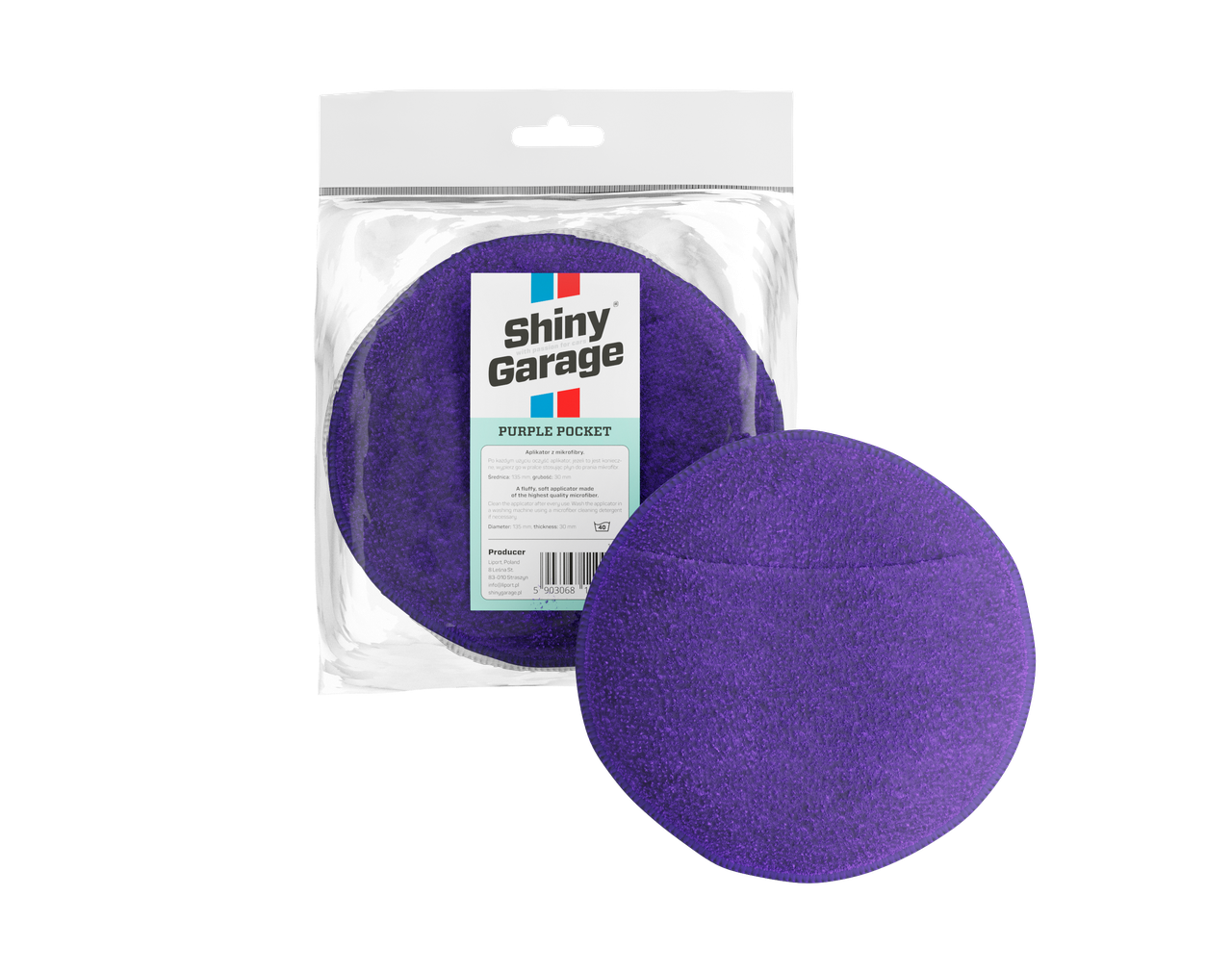 

Аппликатор Shiny Garage Purple Pocket Microfiber Applicator 13,5x3 см