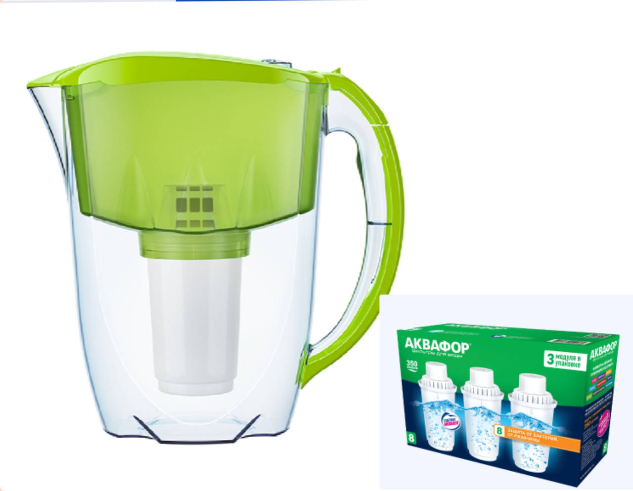 

Фильтр для воды Аквафор Арктик белый 2,8л, 4 картриджа в комплекте