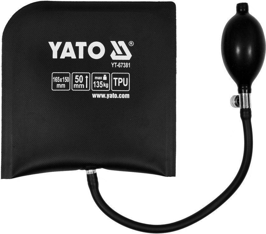 

Подушка монтажная, надувная YATO, нагрузка 135 кг, высота 50 мм, 165 х 150 мм