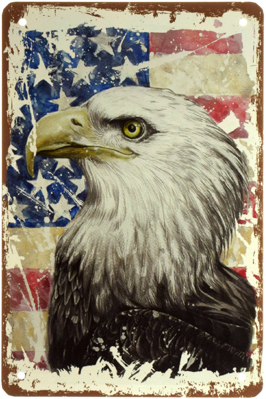 

Металлическая табличка "Белоголовый Орлан / Bald Eagle (USA)" (ms-003052)