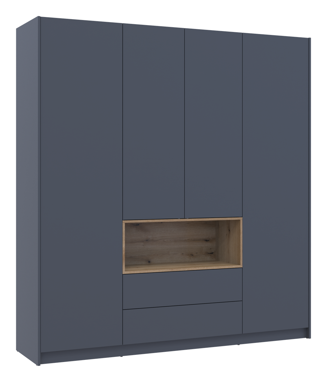 Шафа для одягу з нішею Doros Дейл Графіт/Дуб Евок 4 ДСП 206х52х220 (80737724) 5