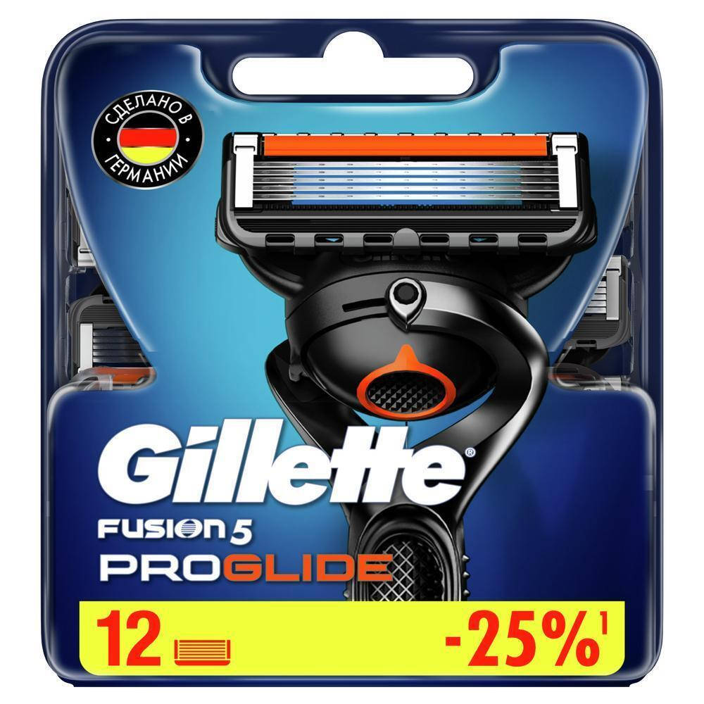 

12 шт. Сменные картриджи для бритья Gillette Fusion Proglide 5, Германия