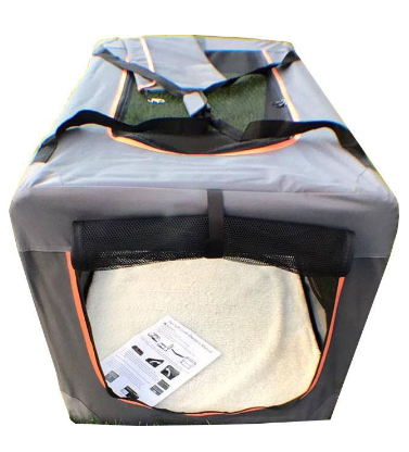 

Переноска каркасная для собак и котов Lux XL, 81*58*58 см (серая), Серый