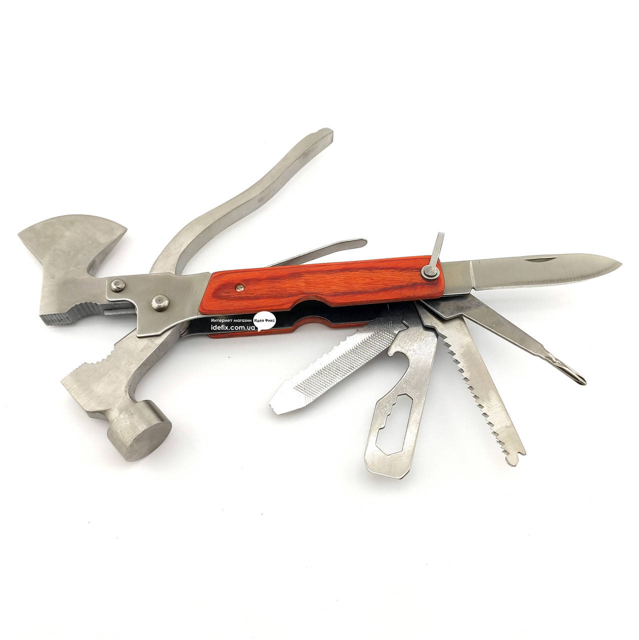 

Мультитул-топор в чехле 11в1 17см 0,4кг (27115)