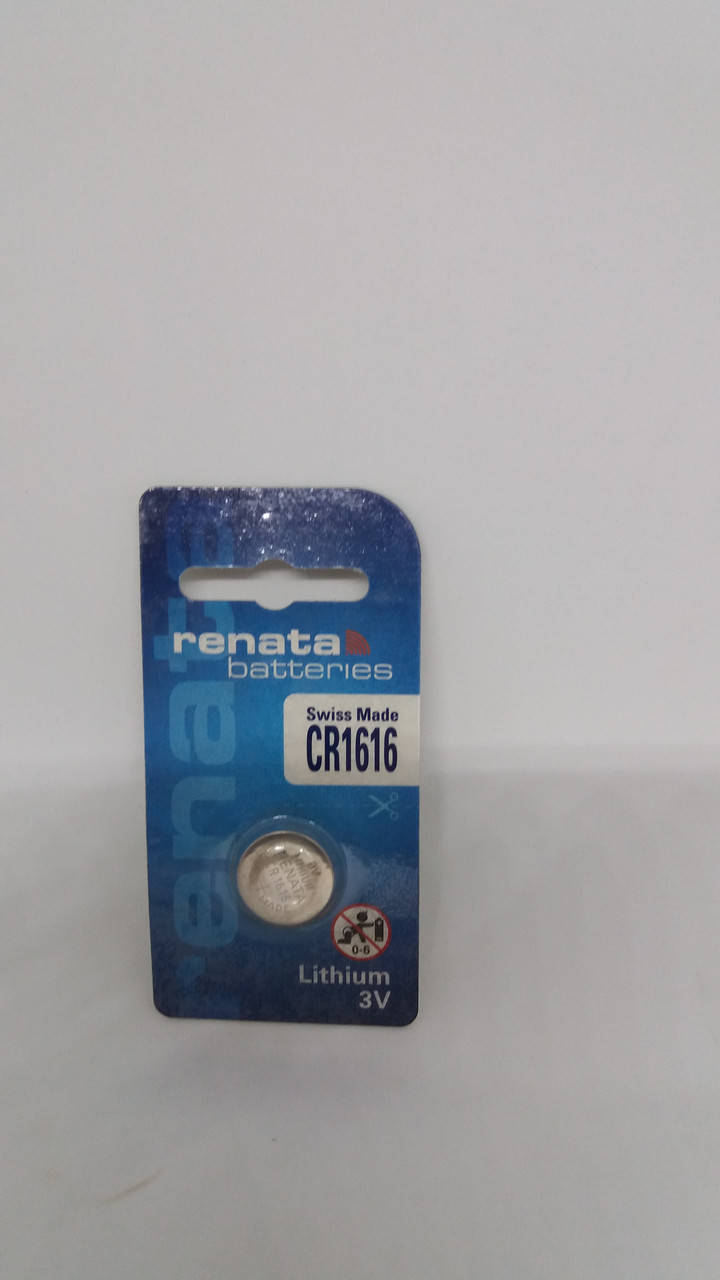 

Батарейка для часов. Renata CR1616 3.0V 70mAh 16mm x 1.6mm. Литиевая