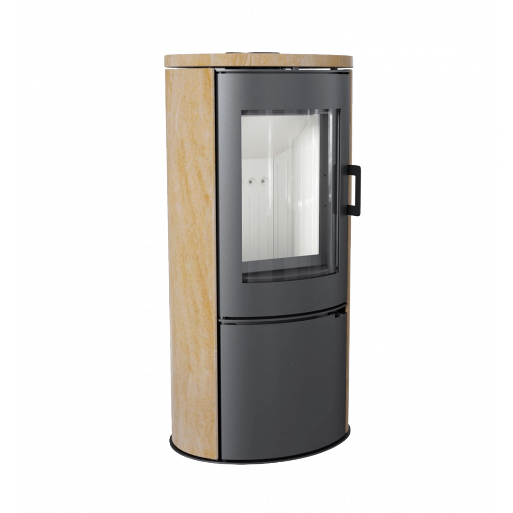 

Стальная печь-камин Kratki KOZA AB S/DR SANDSTONE, Черный