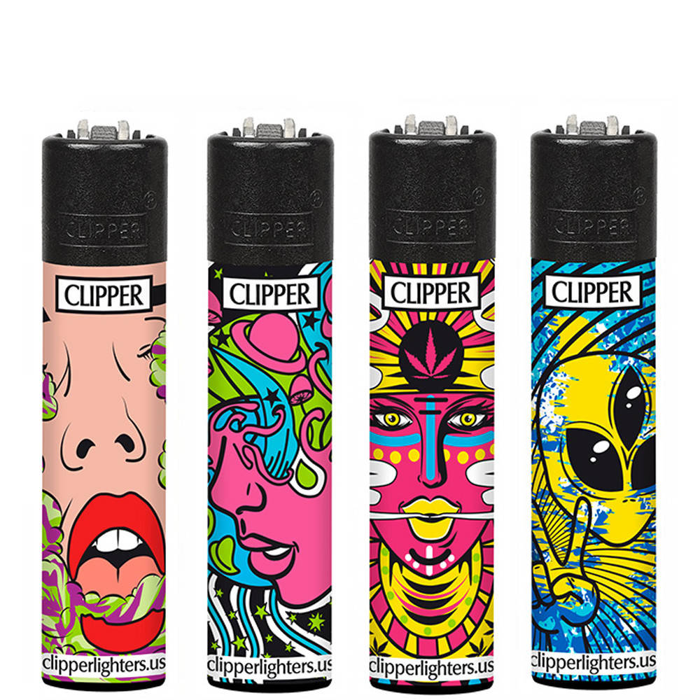 

Зажигалка Круглая Газовая Clipper Lighters Коллекция Psychedelic 2, Разные цвета