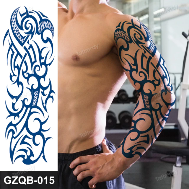 

Juice (Пигментационные). 48*17 см. Флеш тату. На руку/ногу/бедро, Трайбл, Узоры