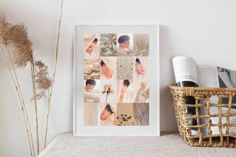 

Постер BTS Bangtan Boys beige БТС плакат формат А3