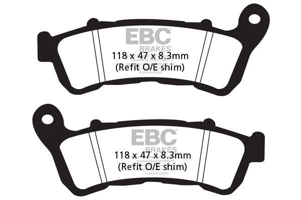 

ТОРМОЗНЫЕ КОЛОДКИ EBC SFAC388 ДЛЯ СКУТЕРА CARBON (kpl. НА 1 ДИСК)