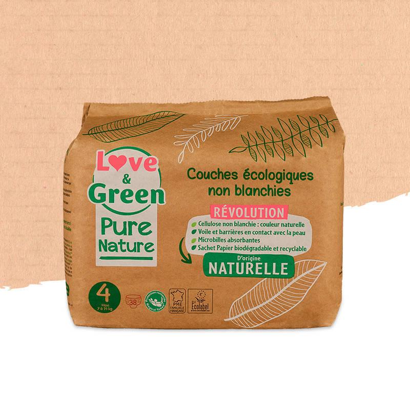 

Подгузники Love&Green Франция 4 (7-14кг) 38шт, Белый