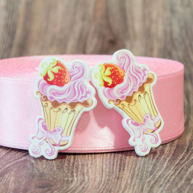 

Кабошон Серединка Кексик с лентой Сб-138, Разные цвета