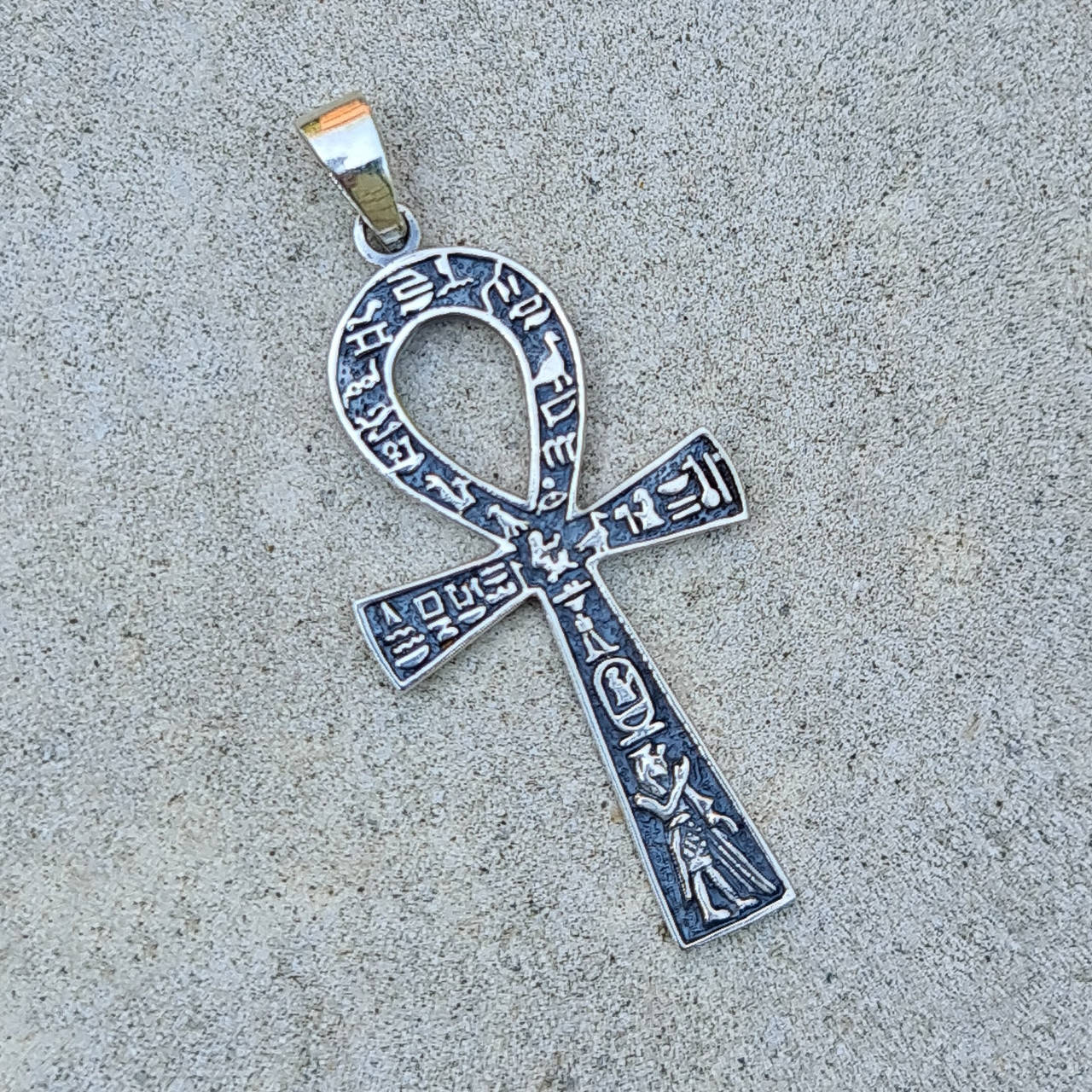 

Кулон Крест Анкх серебряный египетский подвеска талисман амулет