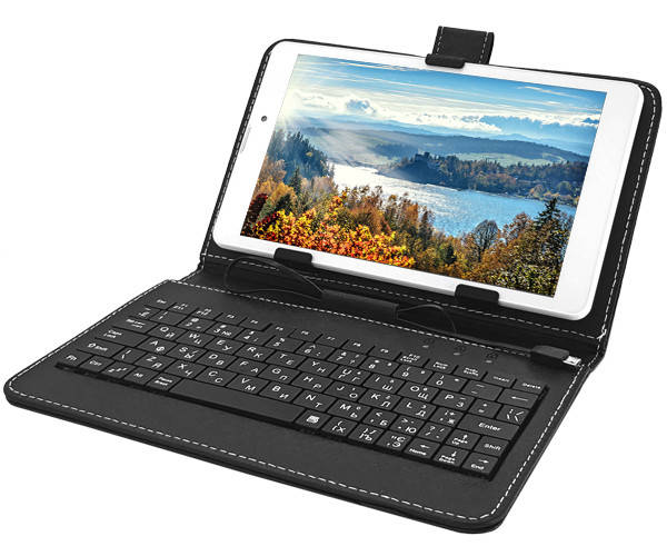 

Чехол с КЛАВИАТУРОЙ 7 micro USB, РУССКИЙ, ОРИГИНАЛ, Черный