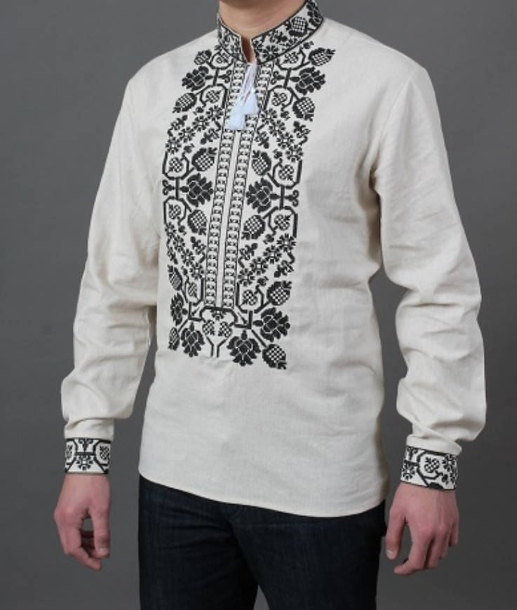 

Вышиванка мужская на льне, р-ры S-2XL