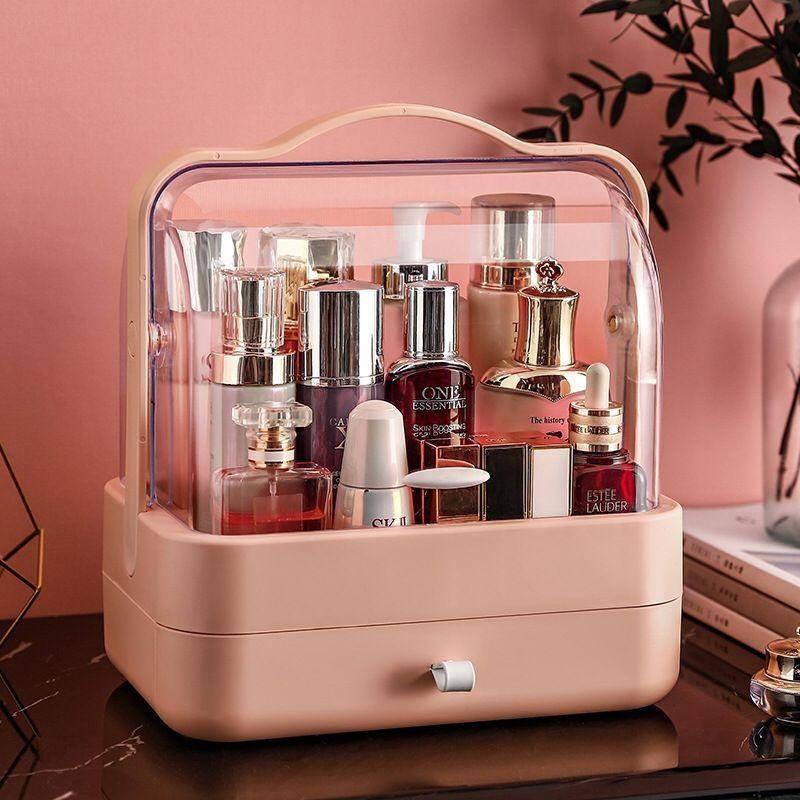 

Настольный органайзер для косметики на 2 секции YM206 Single Drawer Розовый Кейс для косметики Бьюти Бокс
