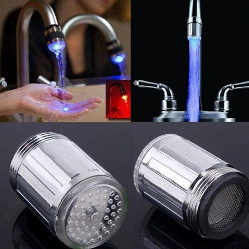 

Насадка для крана с подсветкой LED аэратор для крана индикатор температуры воды, Серый