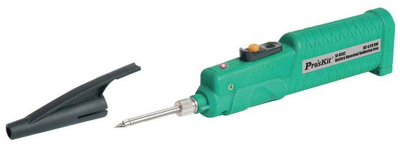 

Паяльник аккумуляторный Pro'sKit SI-B162 (нихромовый, 8Вт, 450°C, жала 9SI)