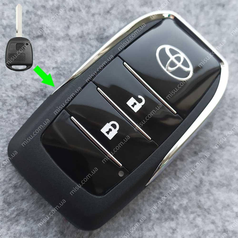 

Выкидной модифицированный корпус ключа Toyota 2 кнопки TOY47