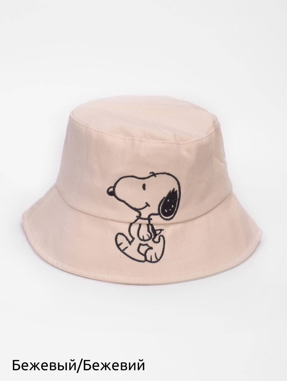 

Бежевая Панама детская хлопковая Snoopy, Бежевый