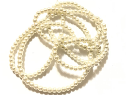 

Бусины Майорка (молочная) на нитке гладкий шарик d-4мм L-80см